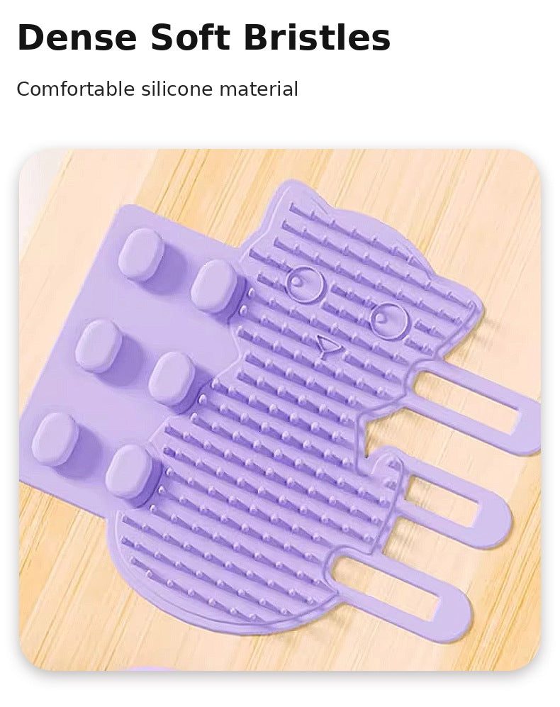 Silicone Cat Scratching Board for Wall Corners, Silicone Self-Entertainment Grooming Tool, Cat Face Scratcher Toy, Pet Supplies