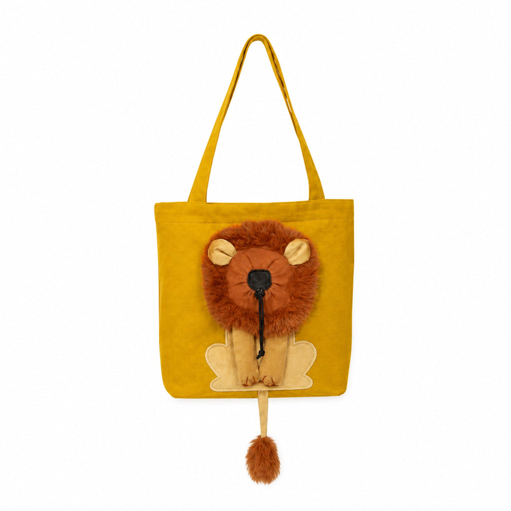 Lion Design Canvas Cat Carrier Bag