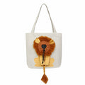 Lion Design Canvas Cat Carrier Bag
