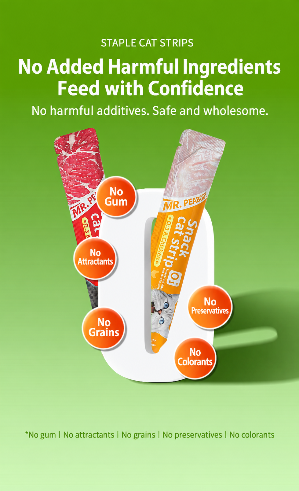 Wholesale beef-flavored cat treats for foreign trade, nutritional strips for kitten weight gain, pet food, cat fish oil wet food packs
