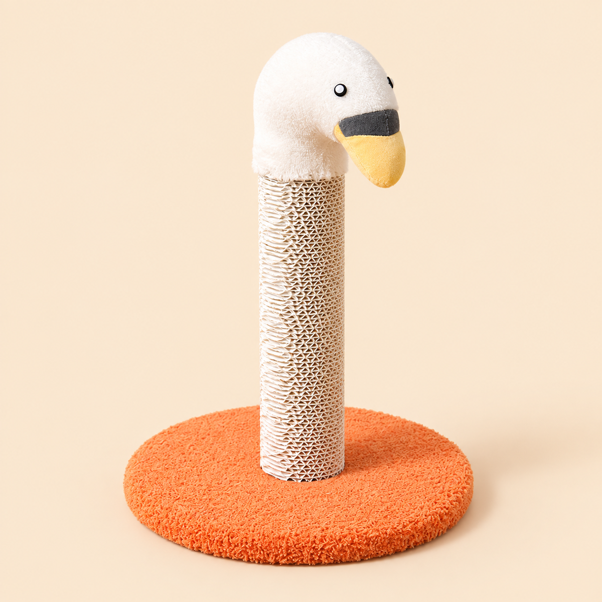 Corrugated paper cat scratching board, cat toy, durable and non-shedding, flamingo cat scratching post, claw sharpening tool, self-entertaining cat toy
