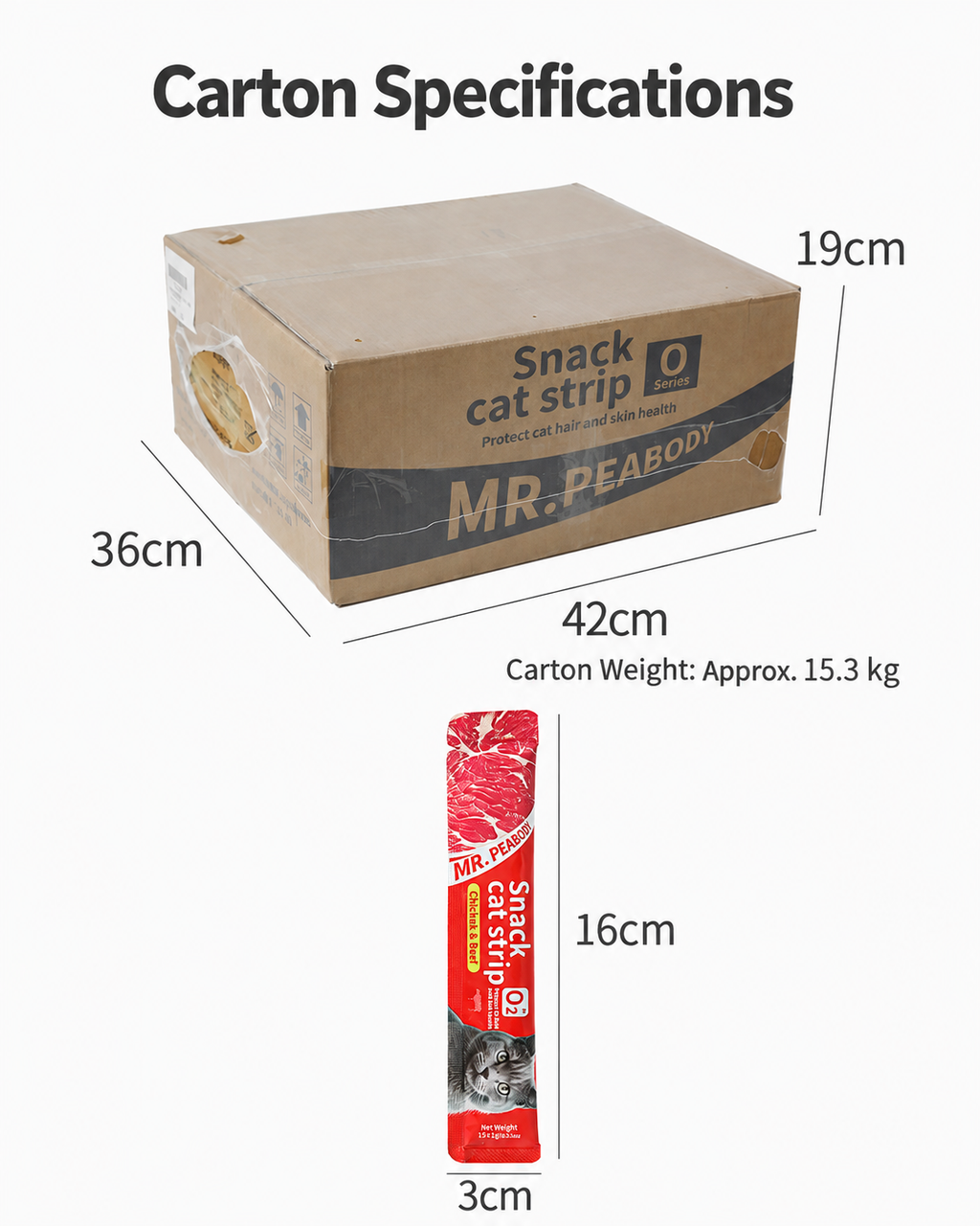 Wholesale beef-flavored cat treats for foreign trade, nutritional strips for kitten weight gain, pet food, cat fish oil wet food packs